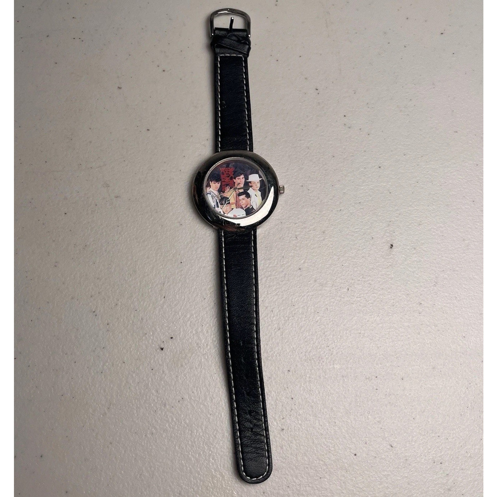 New Kids On the Block Watch Leather Strap Jacques Farel NKOTB Needs Battery 90s - Picture 3 of 16